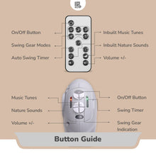 Load image into Gallery viewer, Grey Lullabies Plus Auto Swing Baby Cradle
