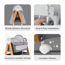 Load image into Gallery viewer, Lullabies Woodsy Electric Cradle For Babies
