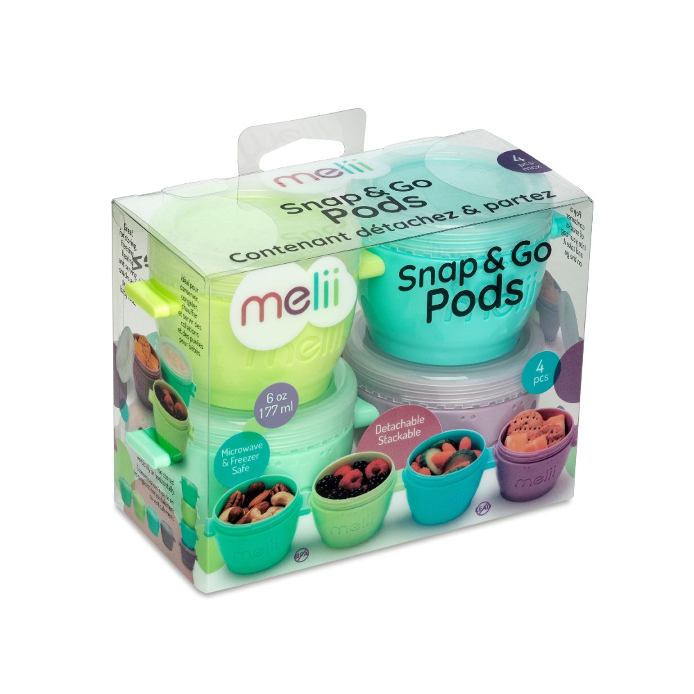 Melii Snap & Go Pods 6oz - 4 Piece Set