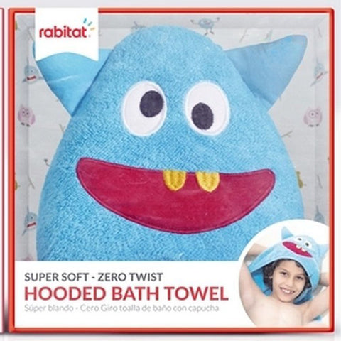 Blue Monster Hooded Baby Towel