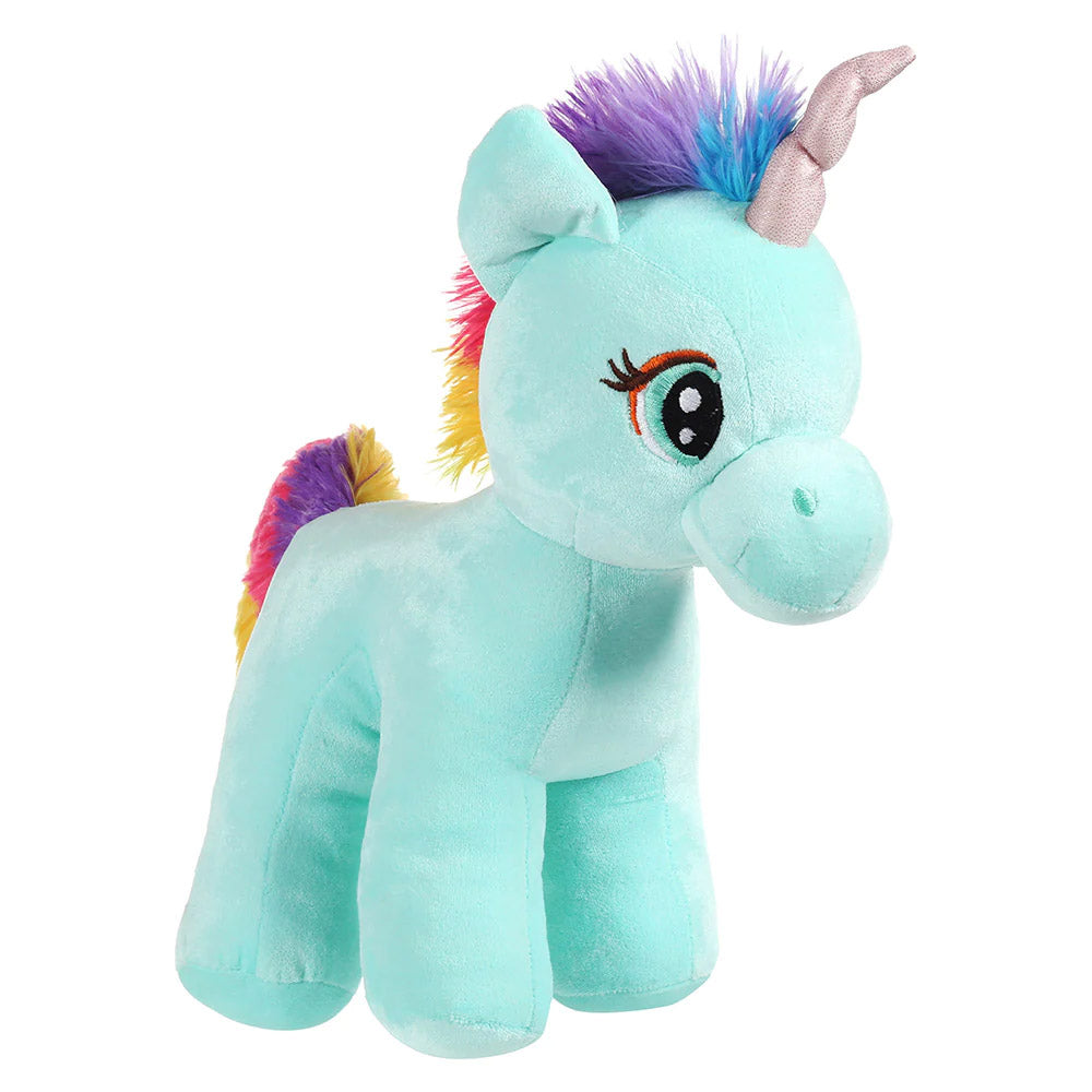 Blue Standing Unicorn With Glitter Horn Soft Toy