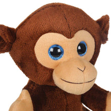 Load image into Gallery viewer, Brown Super Soft Glitter Eye Monkey
