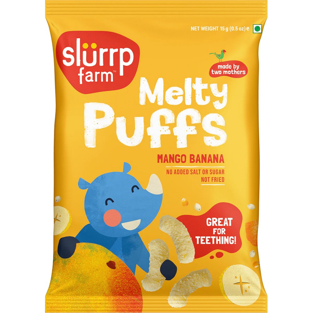 Mango & Banana Flavor Millet Puffs - 15gm
