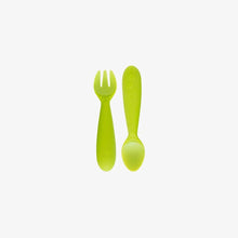 Load image into Gallery viewer, Green Fork &amp; Spoon Set
