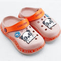 Peach & Blue Clogs With Panda Charms