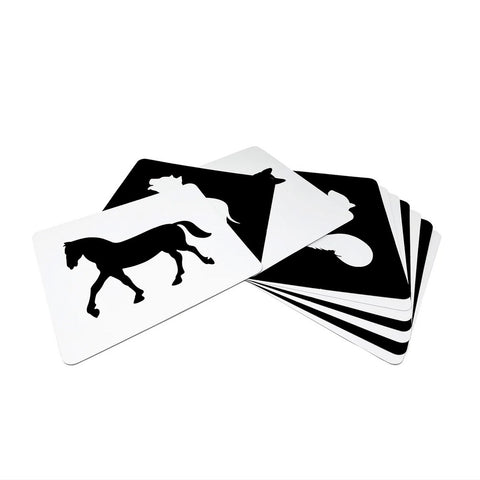 Quantum Animals Flashcard Black & White