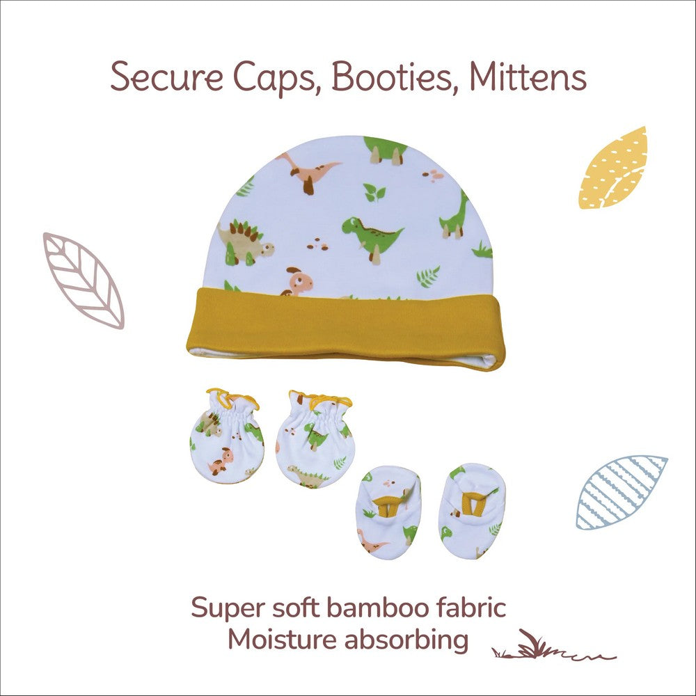 Harmony Gift Set With Jhabla, Legging, Onesie, Cap, Booties, Mitten, Bib & Blanket