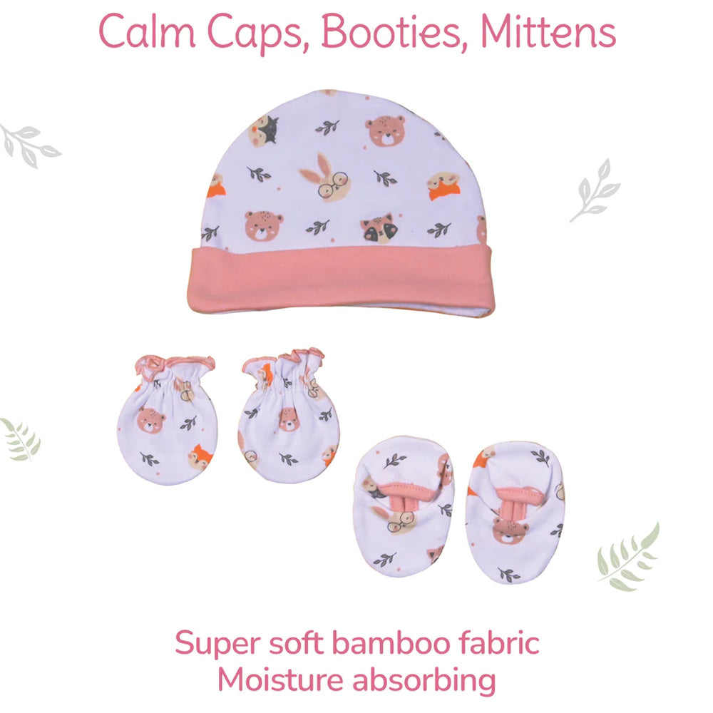 Honey Bunny Theme Onesie With Cap, Booties & Mitten