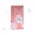 Pink Bunny Theme Reversible Cotton Muslin Blankets