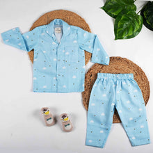 Load image into Gallery viewer, Blue Sky Theme Full Sleeves Organic Cotton Night Suit
