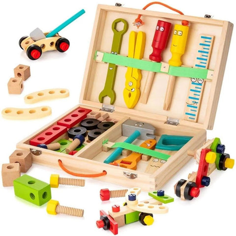 Open Ended Wooden Toolkit Suitcase