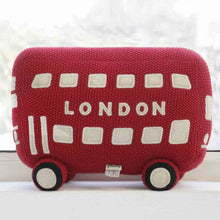 Load image into Gallery viewer, Wheels On The Bus Cotton Knitted Stuffed Soft Toy - Red
