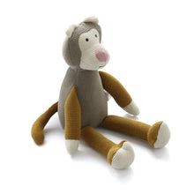 Load image into Gallery viewer, Monkey 100% Cotton Knitted Stuffed Soft Toy
