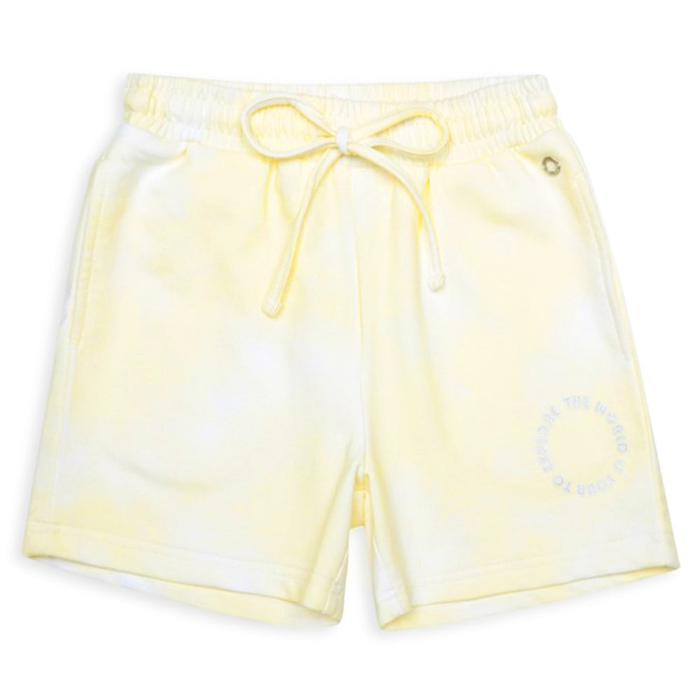 Yellow Elasticated Waist Cotton Shorts