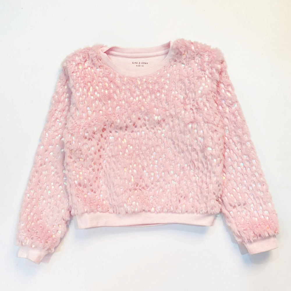 Pink Faux Fur Pullover