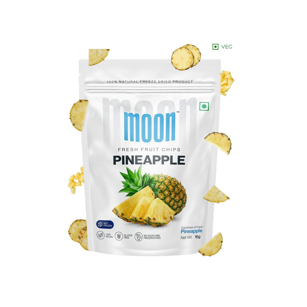 Moon Freeze Dried Pineapple Chips- 16Grams