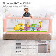 Load image into Gallery viewer, Pink Bed Rail For Baby Easy Install, Anti-Fall Safeguard For Toddler Safety
