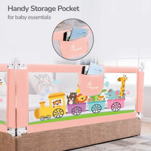 Load image into Gallery viewer, Pink Bed Rail For Baby Easy Install, Anti-Fall Safeguard For Toddler Safety
