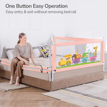 Load image into Gallery viewer, Pink Bed Rail For Baby Easy Install, Anti-Fall Safeguard For Toddler Safety
