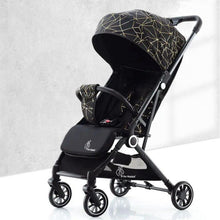 Load image into Gallery viewer, Black Pocket Air Lite Stroller With One Hand Fold
