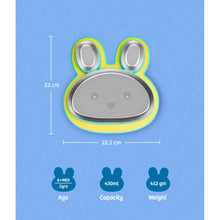 Load image into Gallery viewer, Hoppy Playte Anti Skid Stainless Steel Divided Plate
