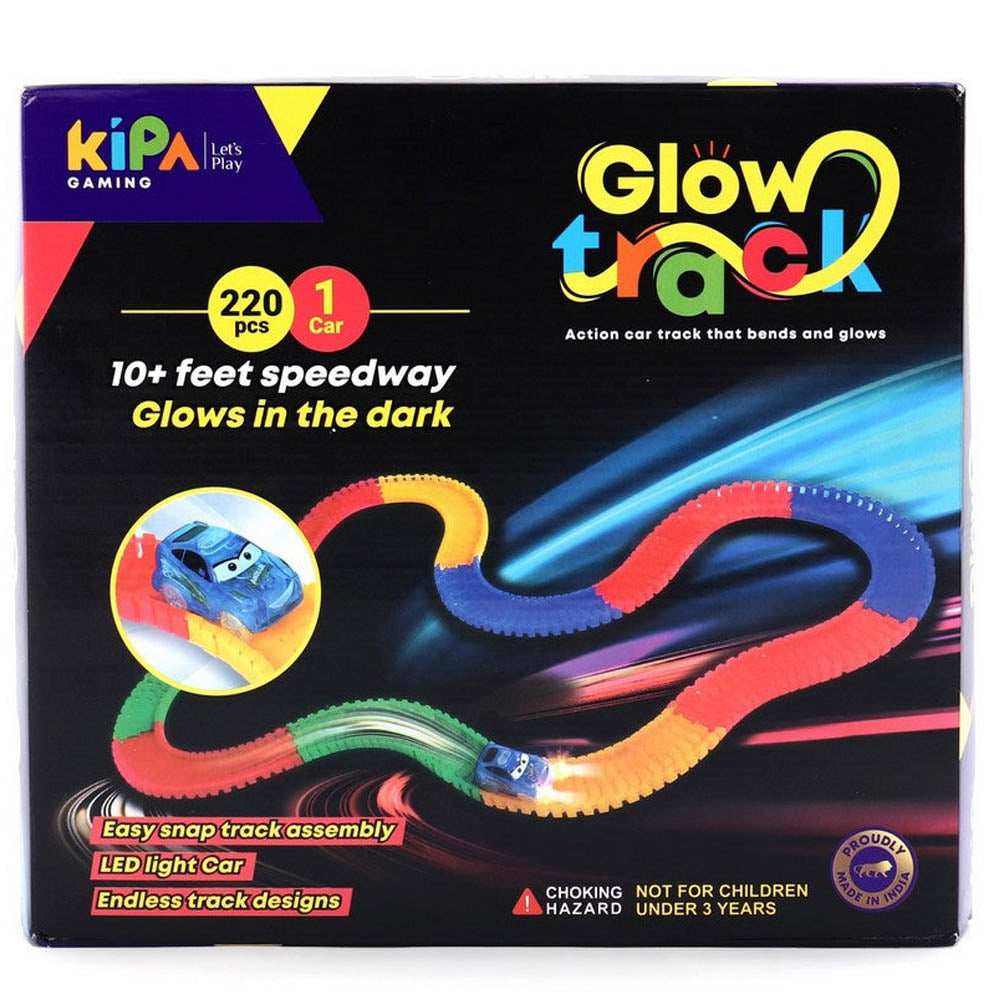 Multi Color Glow Track With Led Flashing Race Cars