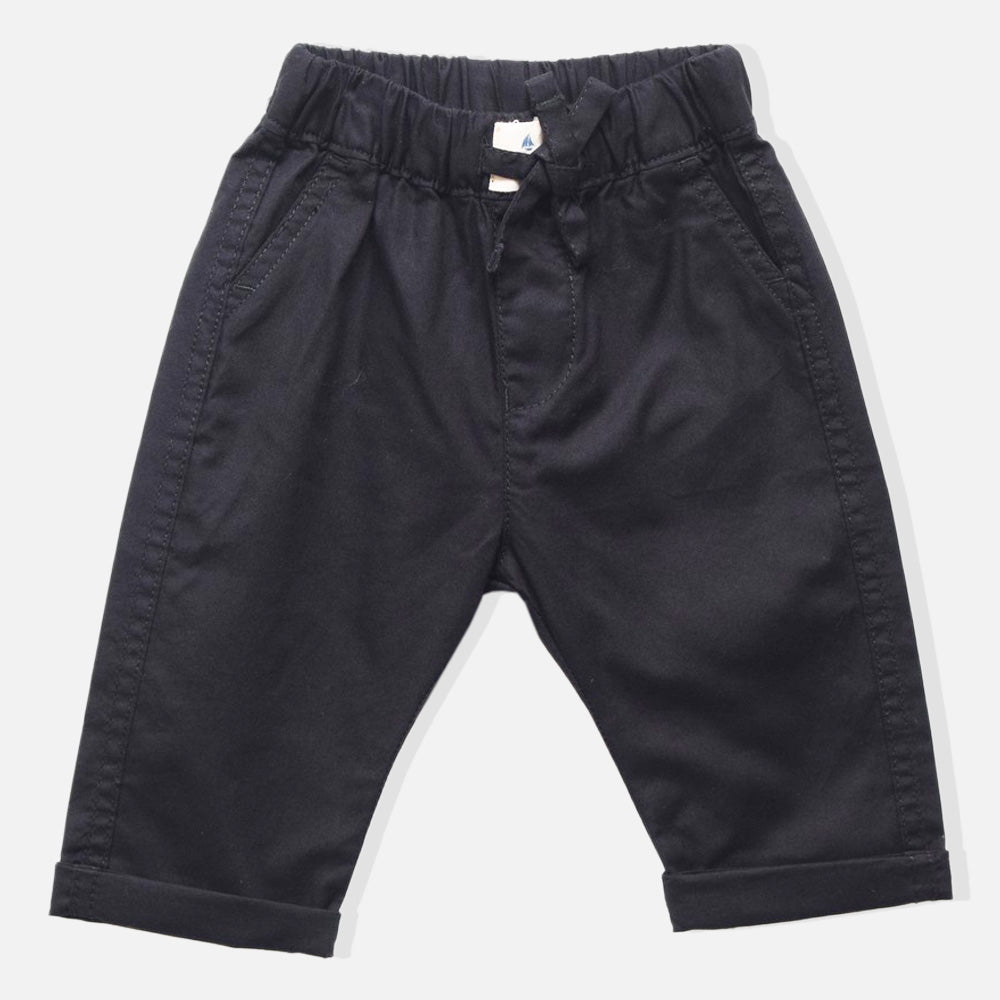 Navy & Black Drawstring Cotton Pants