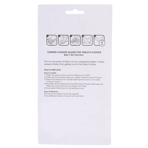 L Shape White Super Soft Corner Guard - Pack Of 4