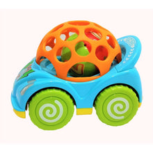 Load image into Gallery viewer, Blue Racing Car Shaped Rattle
