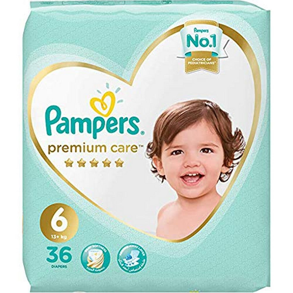Size 6 Pampers Premium Care Diaper - 36 Pieces (13+kg)