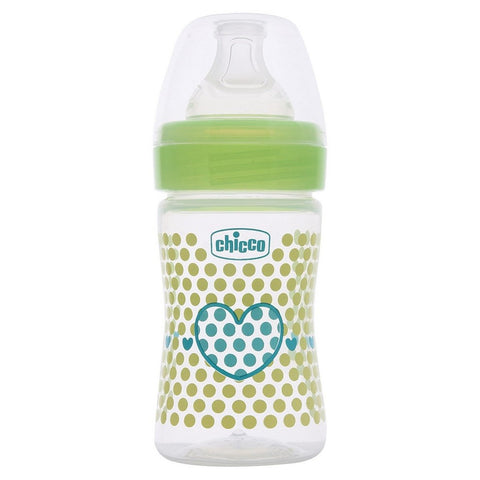 Chicco Well Being Feeding Bottle Green - 150 ml