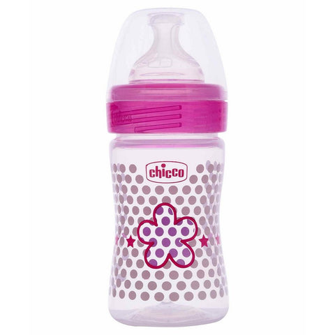 Chicco Well Being Feeding Bottle Pink - 150 ml