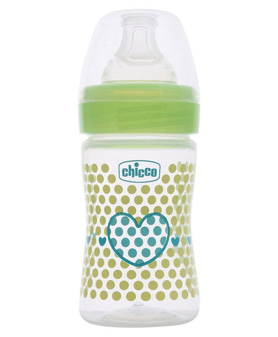 Chicco Well Being Feeding Bottle Green - 150 ml