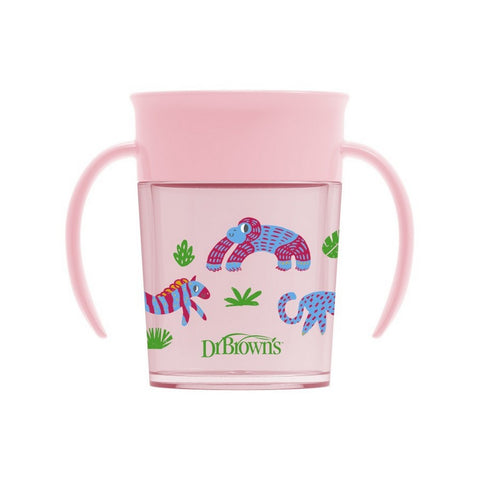 Pink Deco Smooth Wall Cheers 360 Cup With Handles - 200ml