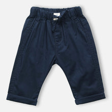 Load image into Gallery viewer, Navy Blue Elasticated Waist Cotton Pants
