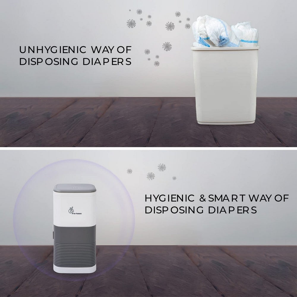 Grey Hygo Diaper Bin