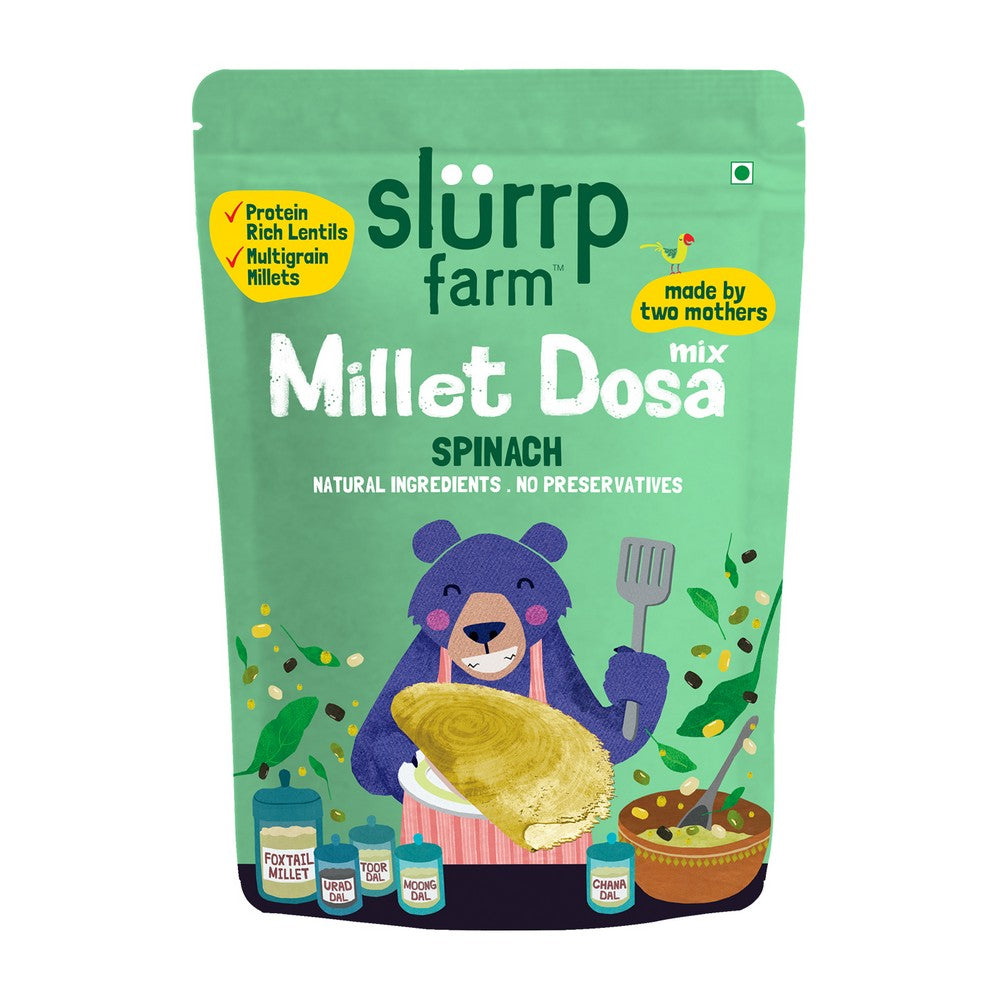 Slurrp Farm Supergrains & Spinach Millet Dosa Mix - 150gm