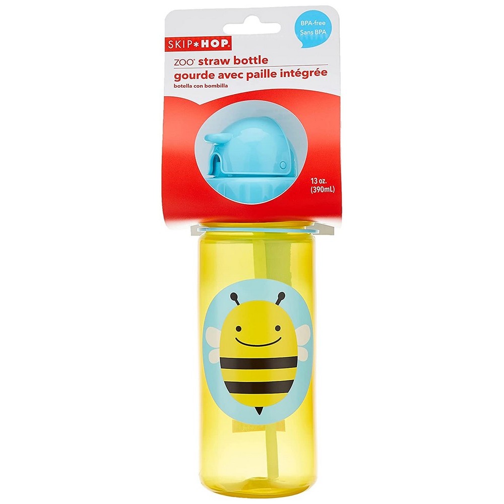 Bee Zoo Straw Kids Water Bottle