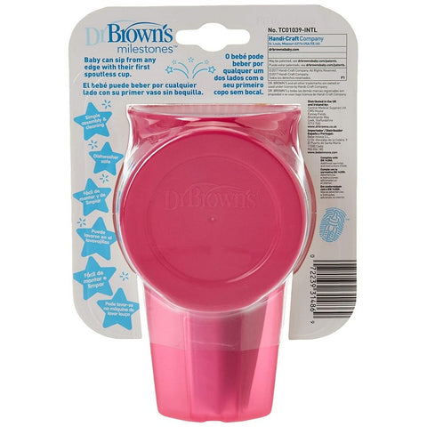 Dr. Brown`s Cheers 360 Spoutless Training Cup - 300 ml (Pink)