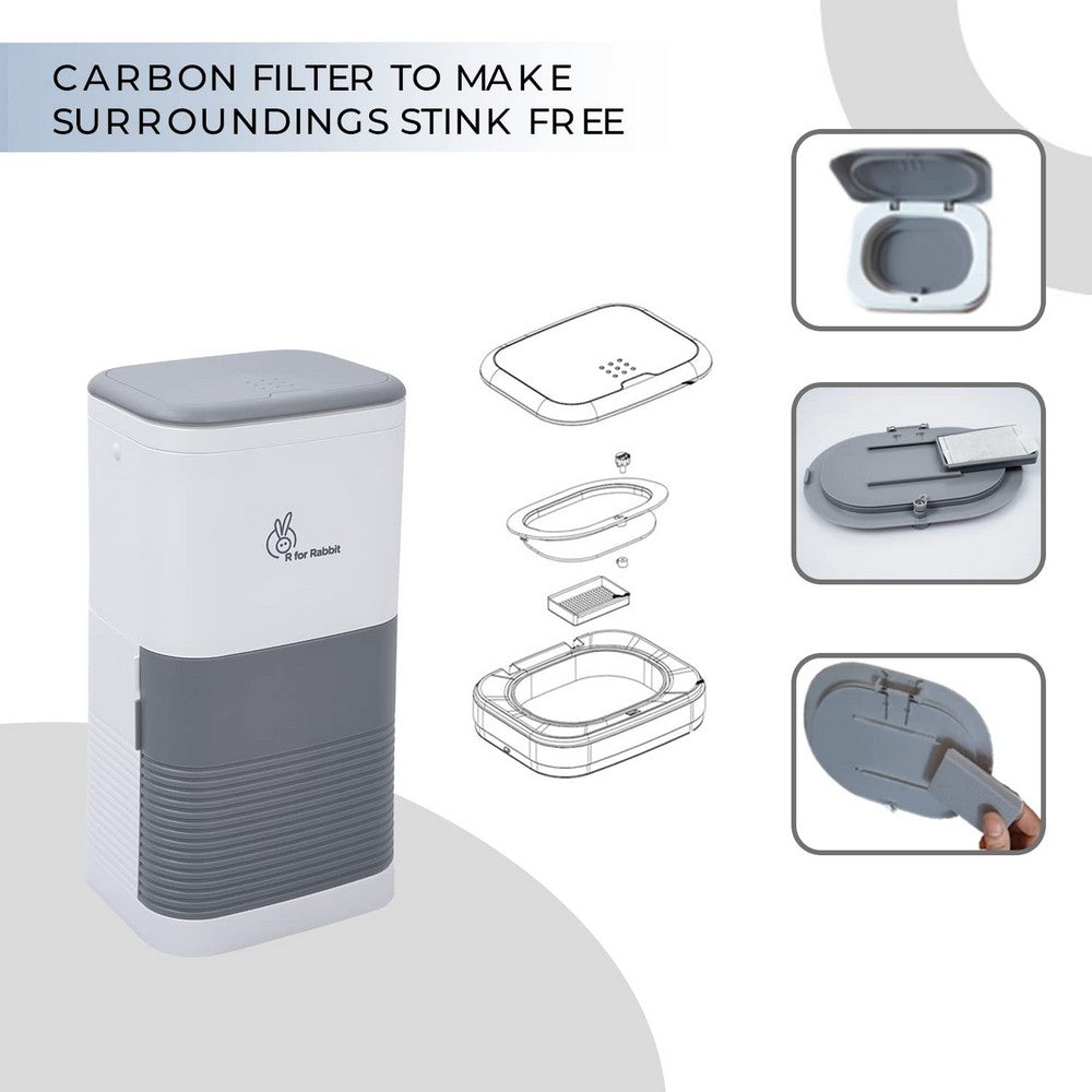 Grey Hygo Diaper Bin