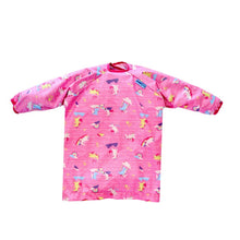 Load image into Gallery viewer, Pink Unicorns Short-sleeve Coverall Weaning Bib
