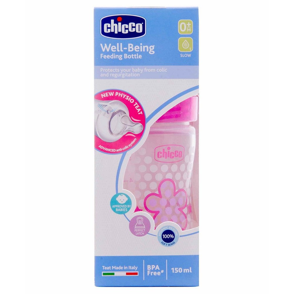 Chicco Well Being Feeding Bottle Pink - 150 ml