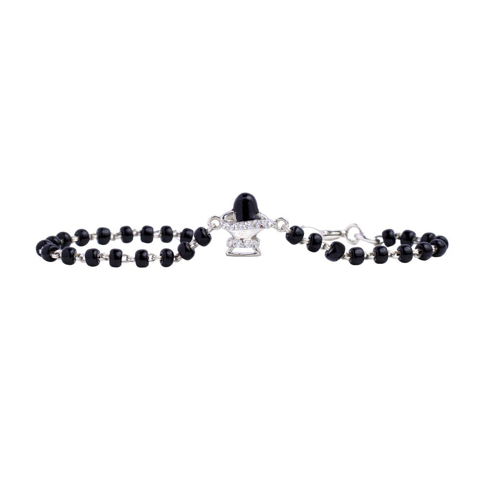Shiv Ling Silver Baby Nazariya Bracelet