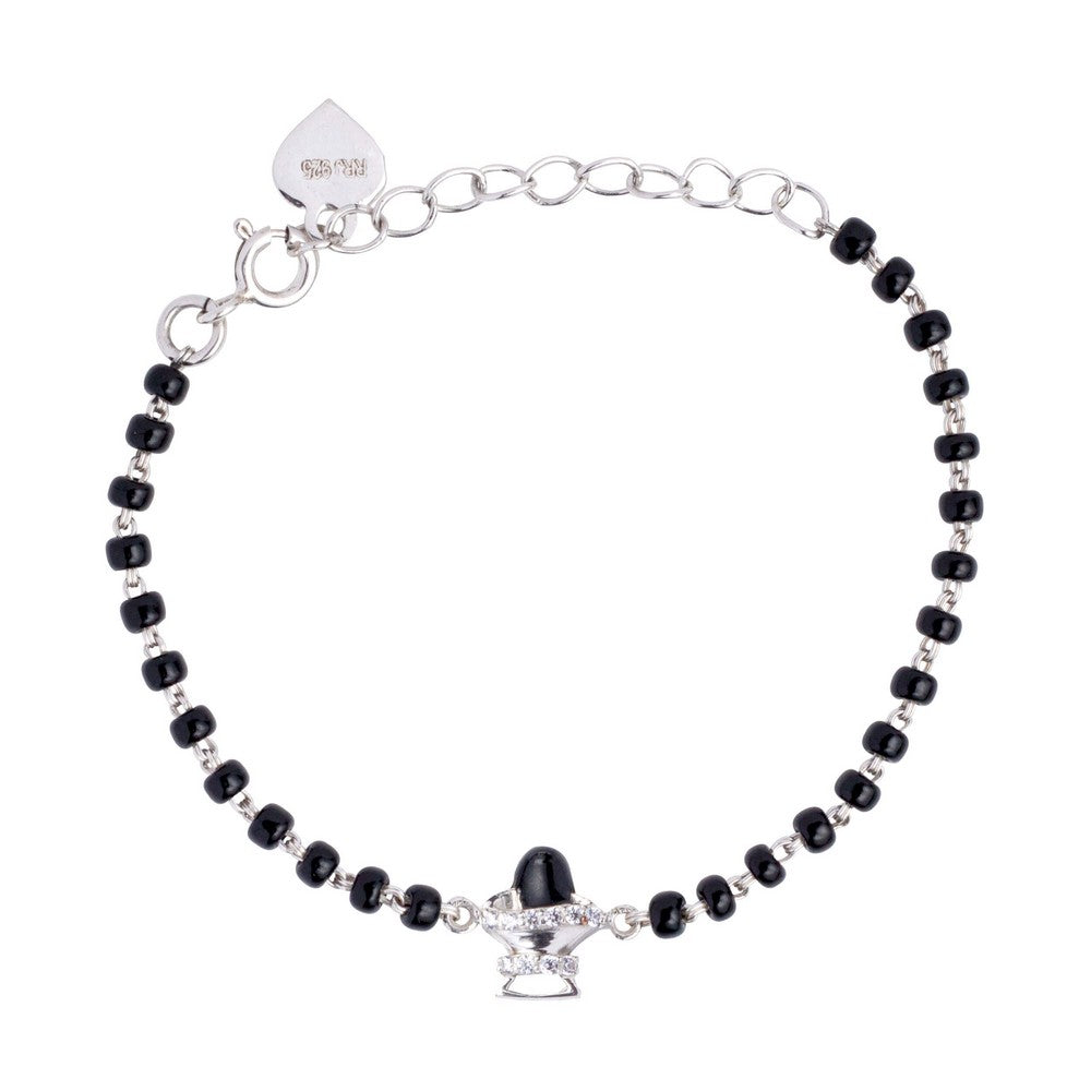 Shiv Ling Silver Baby Nazariya Bracelet