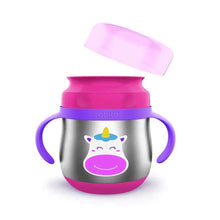 Load image into Gallery viewer, Pink Unicorn Printed 360 Training Cup
