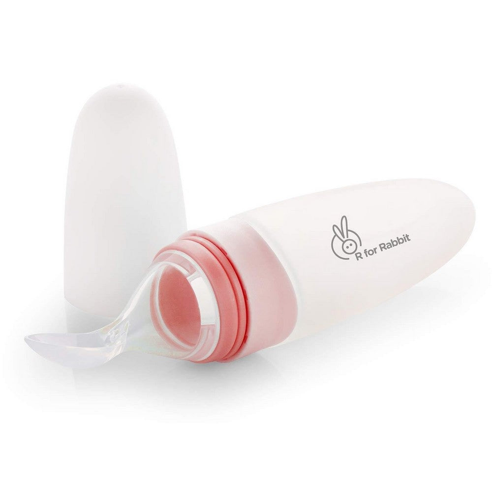 Pink Silicone Feeding Bottle Spoon