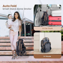 Load image into Gallery viewer, Grey Street Smart Auto Fold Stroller For Kids

