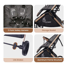 Load image into Gallery viewer, Grey Street Smart Auto Fold Stroller For Kids
