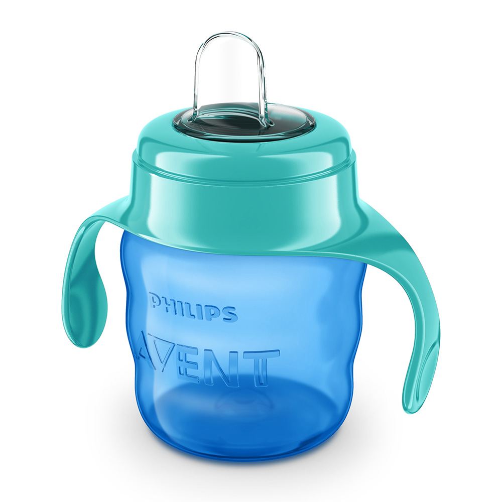Blue Classic Spout Cup With Handles - 200ml