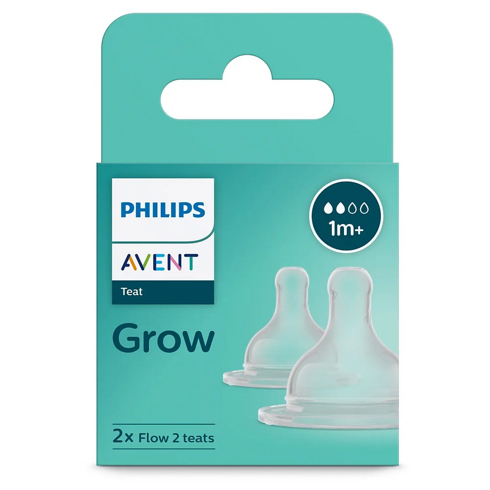 Avent Grow Baby Bottle Teat (1months+)